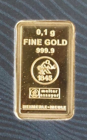 Lingot or pur 0,10 g 999%