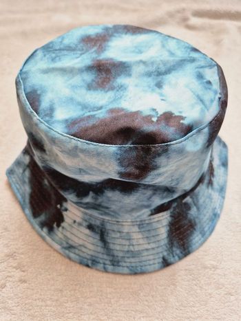 Bob réversible taille adulte turquoise / noir