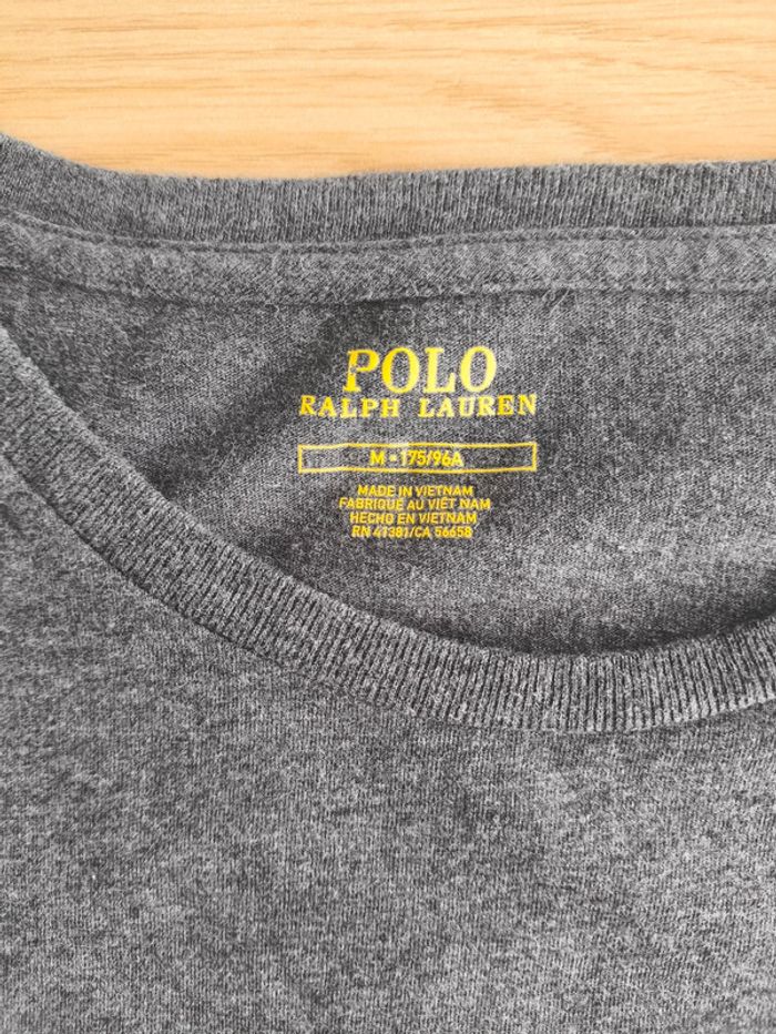 Tee shirt uni gris Ralph Lauren M - photo numéro 7