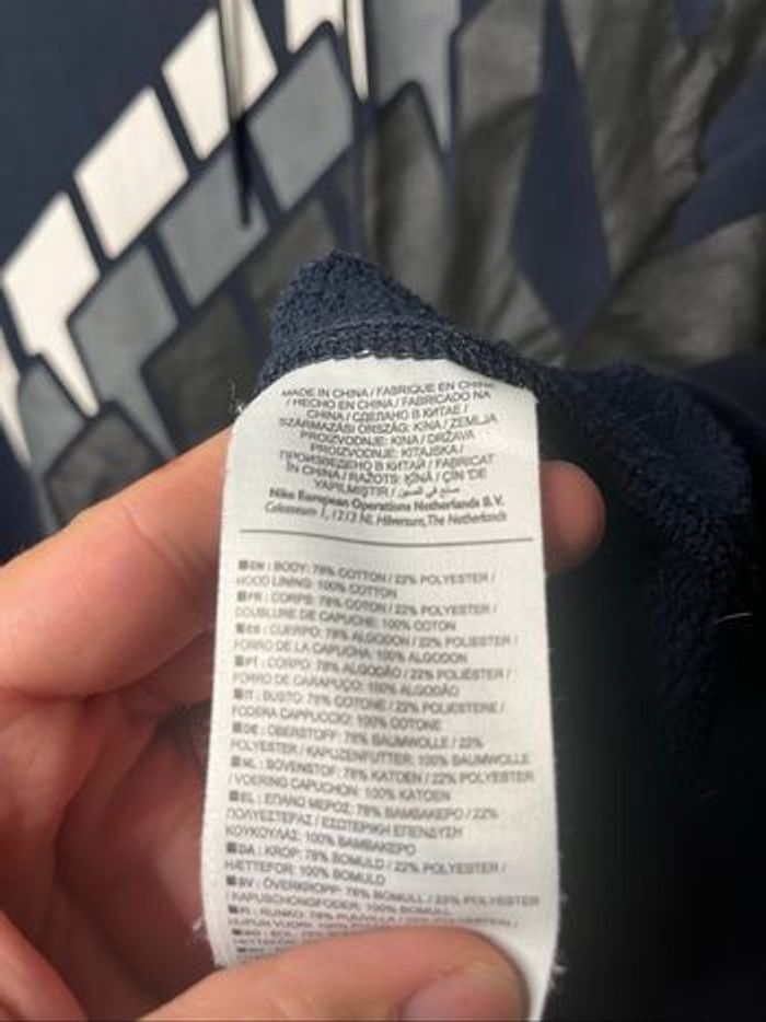 Sweat pull capuche Nike  bleu marine  - Taille  XL - photo numéro 4