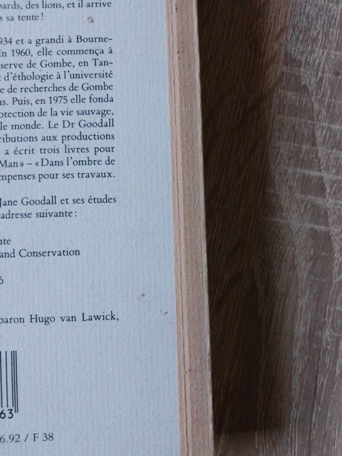 Livre " ma vie avec les chimpanzés" de Jane Goodall - photo numéro 3