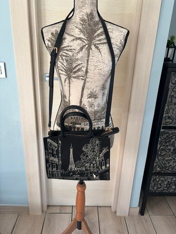 Sac rigide en tissu noir lollipops