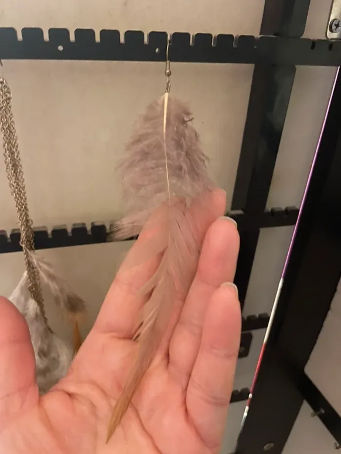 Grande boucles d’oreilles plume 🪶 - photo numéro 2