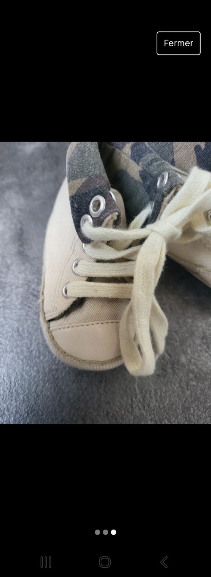 Chaussures/chaussons bébé garçon 3-6 mois peu portés - photo numéro 3