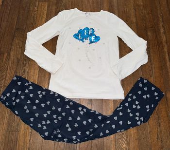 T-shirt okaidi (petite tache) et legging Zara  12 ans