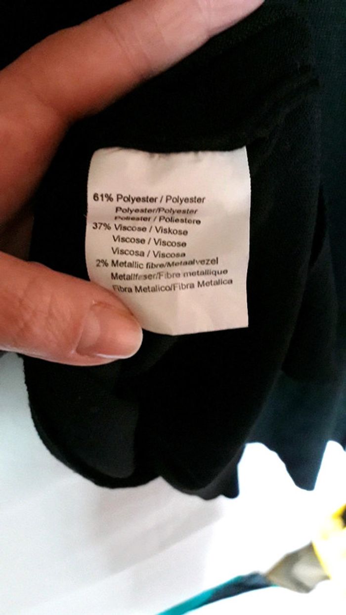Ms mode pull noir et imprimé brillant taille xl = 48 - photo numéro 4