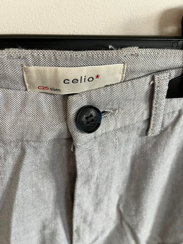 Pantalon gris homme slim celio taille 40 parfait état - photo numéro 3