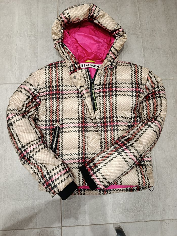 Doudoune Beaumont Amsterdam Femme T.36 Motif Carreaux – Très Bon État