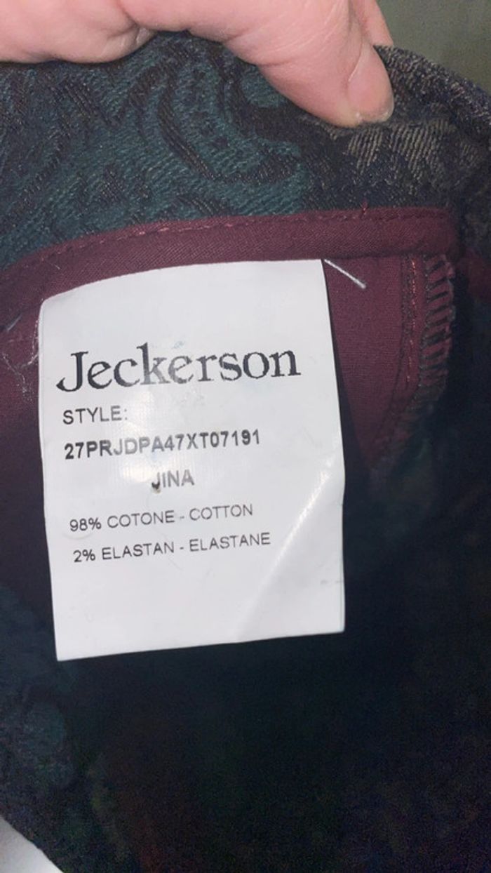 Pantalon Jeckerson imprimé baroque – Taille 36 / US 26 Neuf avec étiquette - photo numéro 6