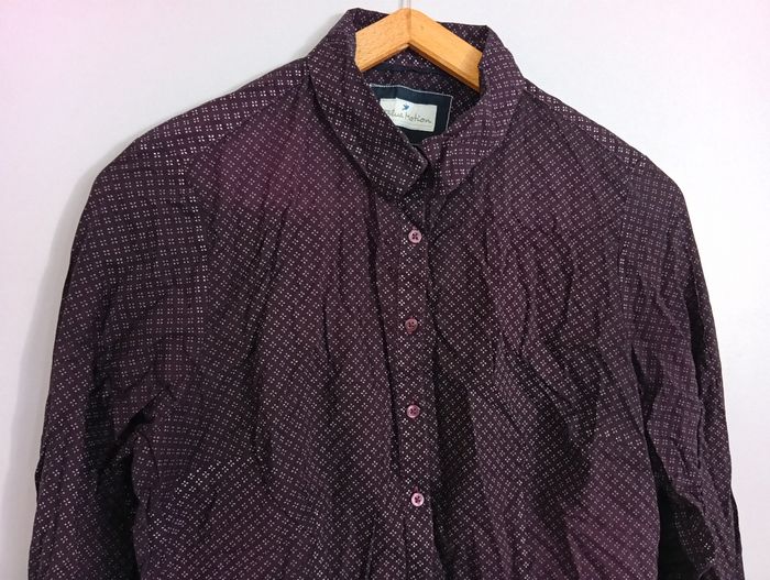 Chemise bordeaux à motifs t38/40 - photo numéro 3