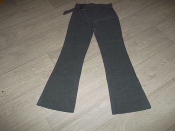 Pantalon gris léger évasé ceinture incluse taille S TBE