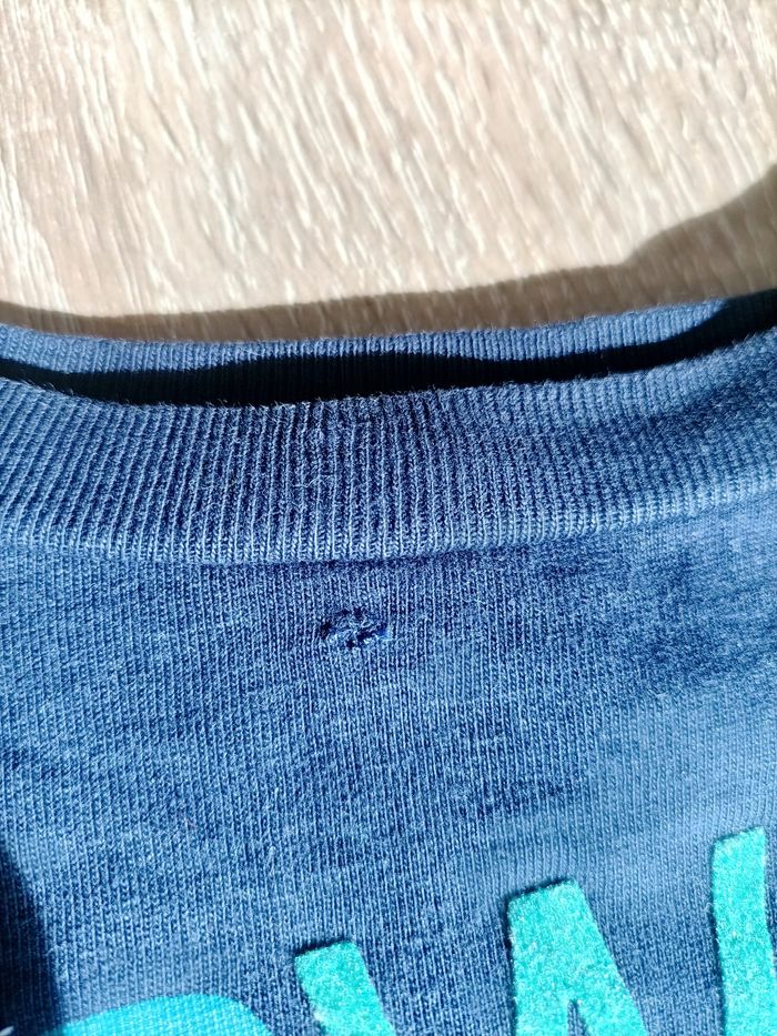 T-shirt manches longues bleu marine - 6 ans garçon - photo numéro 2