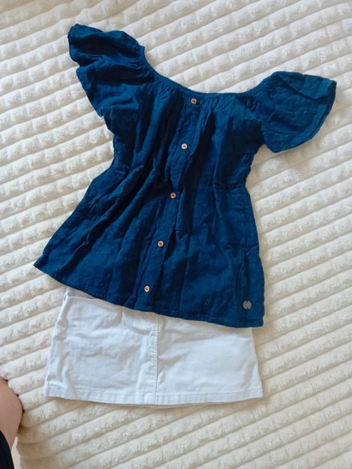 Ensemble jupe +tunique fille 8/9ans 💙🌸