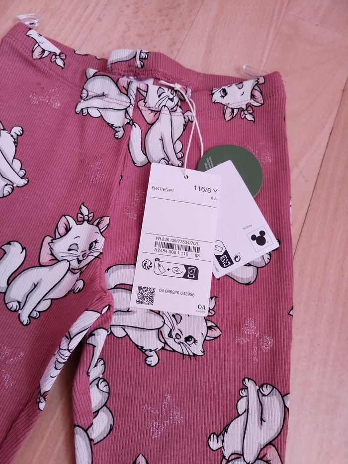 Legging côtelé évasé aristochat 6ans - photo numéro 2