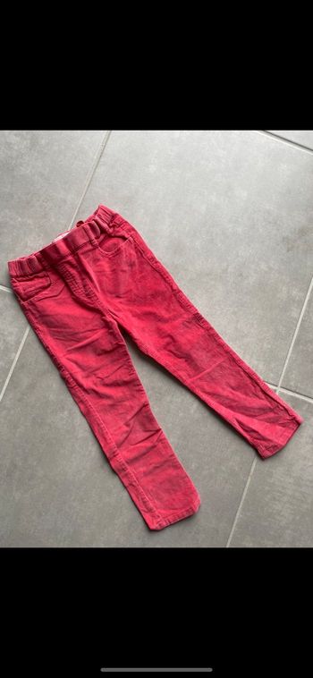 Jegging velours rose 4 ans