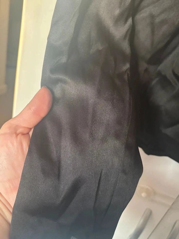 Blouse noir effet satiné Taille M 38 neuve 100% polyester - photo numéro 3