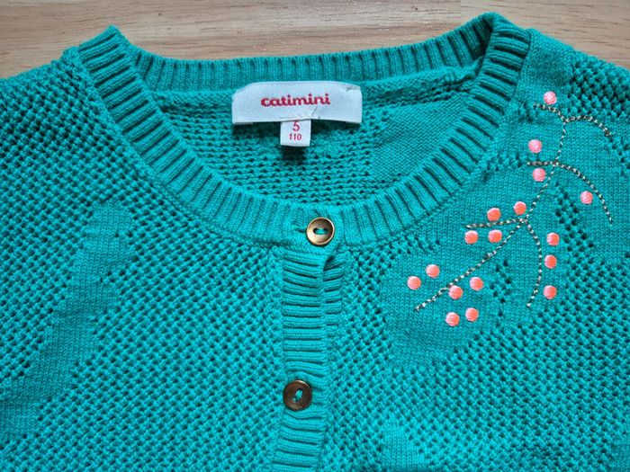 Gilet Catimini vert 5 ans - photo numéro 2