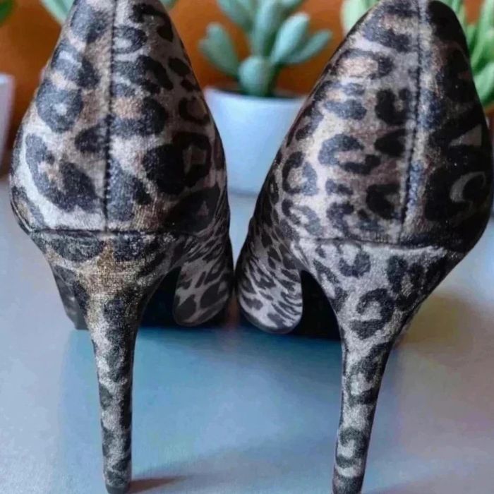 Bottes a talons style léopard 🌹38 🌹 velours - photo numéro 3
