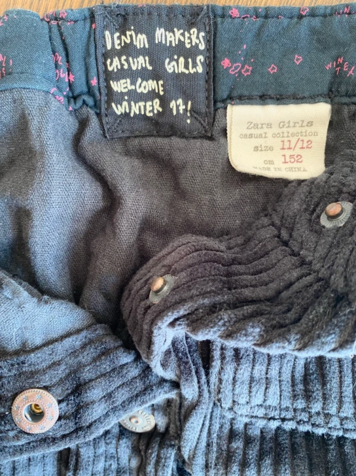 Jupe Velours côtelé bleu Marine - photo numéro 2