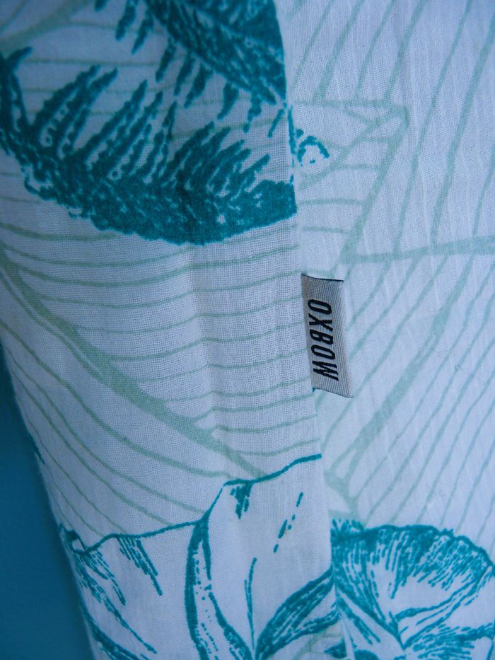 Robe Femme Oxbow 36 S palmier TBE vert blanc bretelles collection été - photo numéro 2