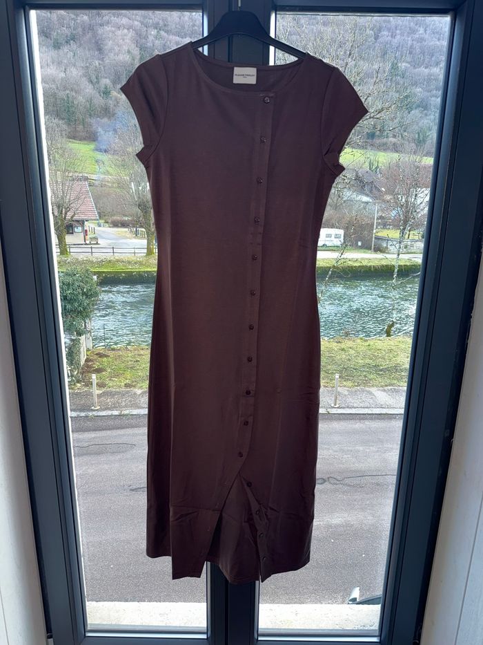 Robe Claudie Pierlot Timerica Marron Chocolat – Neuve Étiquette T.36