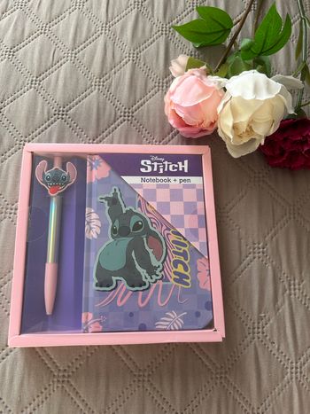 Set Papeterie Disney Stitch - Carnet de notes + Stylo assorti - Neuf
