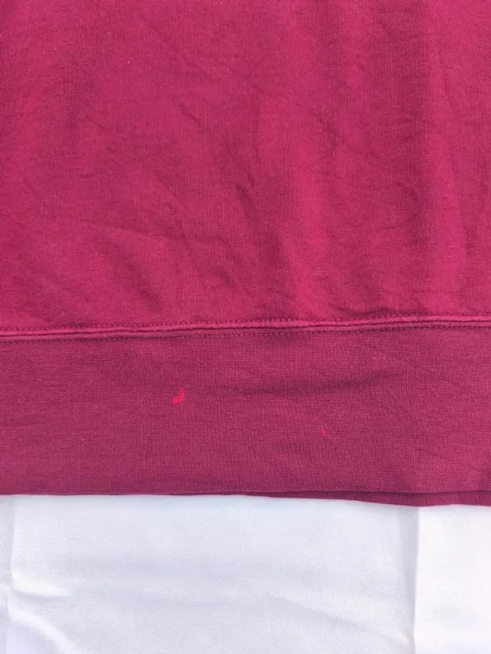 Pull col rond homme taille L Ralph Lauren bordeau logo bleu marine - photo numéro 4