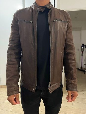 Veste Homme Factory en cuir de chèvre – Taille 50 (équivalent L) – Très bon état