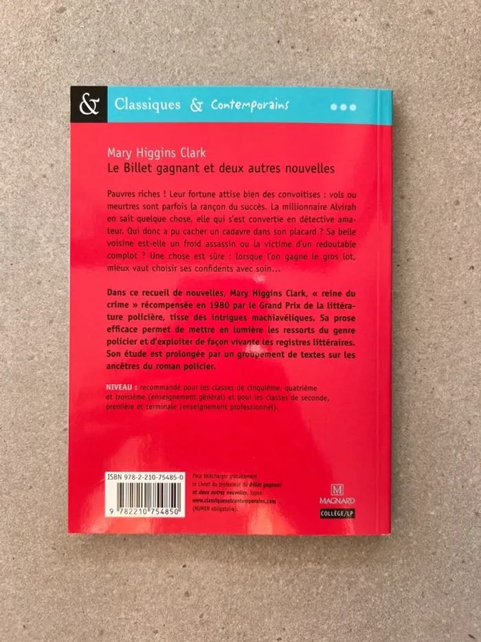 Livre Le billet gagnant et deux autres nouvelles - photo numéro 2