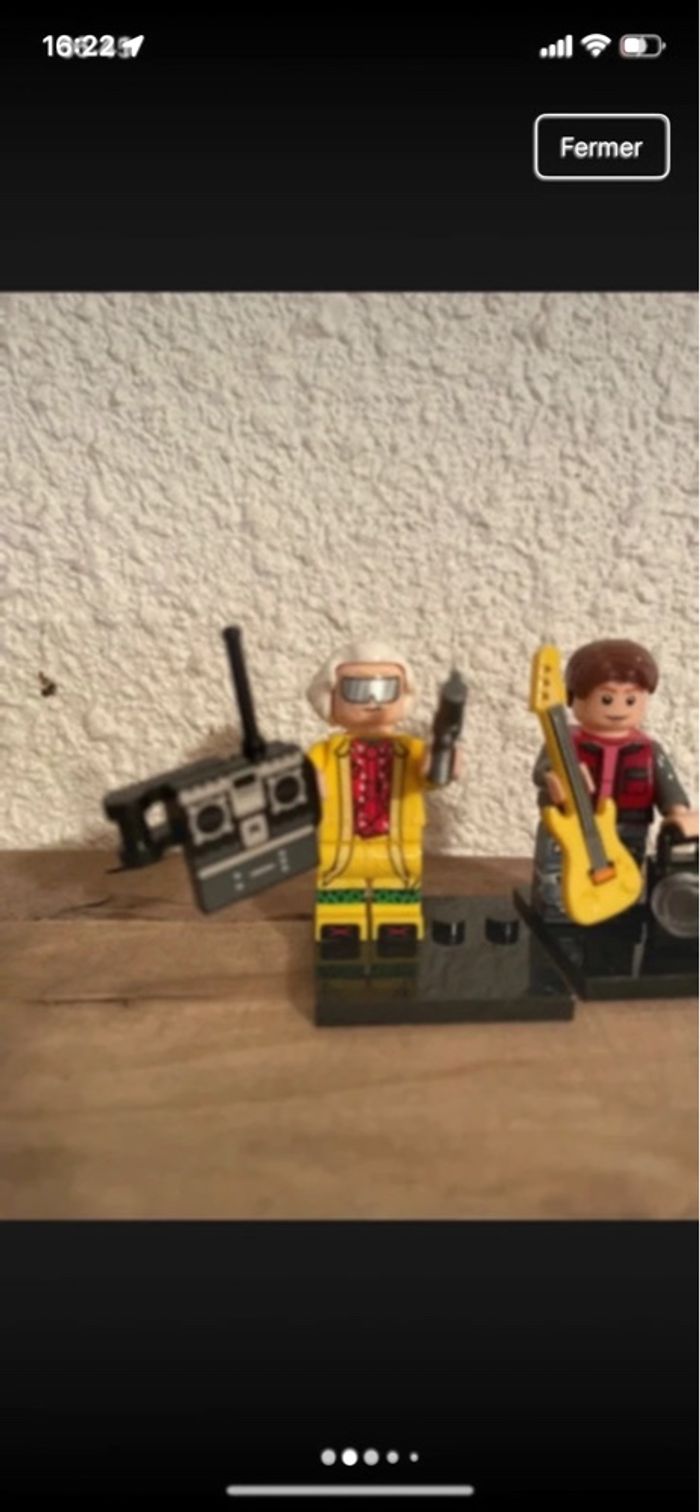 Lot deux mini figurines retour vers le futur - photo numéro 2