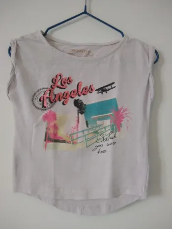 T-shirt fille en 100% coton