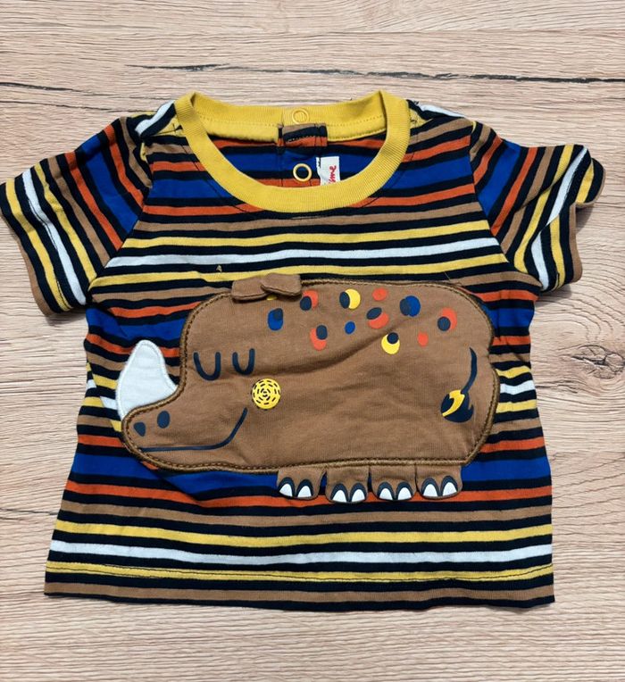 Ensemble T-shirt manches courtes et pantalon 3 mois - photo numéro 2