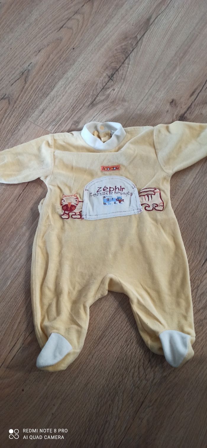 Pyjama en velours 3 mois