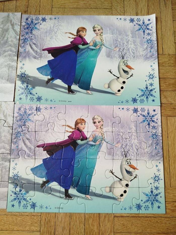 Puzzle reine de neige 2*24 ravensburger - photo numéro 4