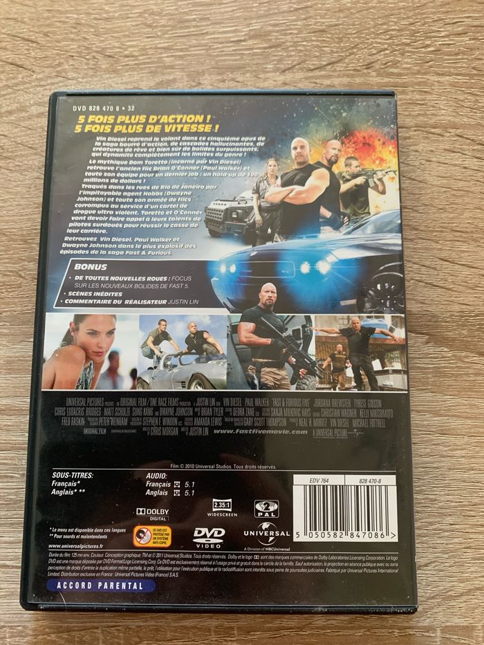 DVD fast and furious 5 - photo numéro 2