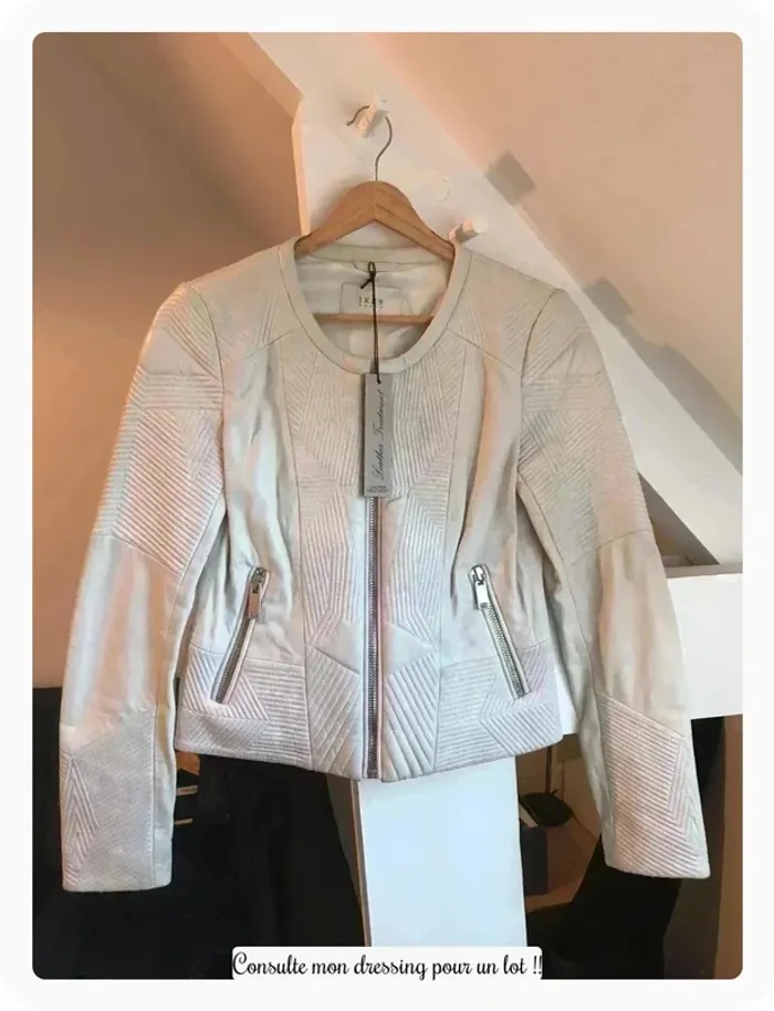 Veste cuir ikks avec étiquette