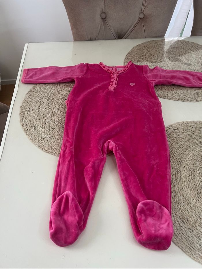 Pyjama velours petit bateau  12 mois (74 cm) - photo numéro 3