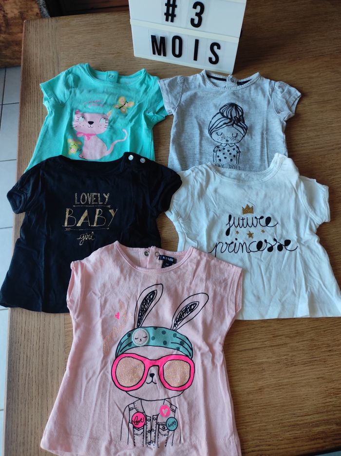 Lot t shirt manches courtes