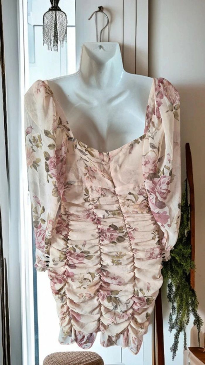Robe rose pale zara 🌹S🌹 smockee - photo numéro 2