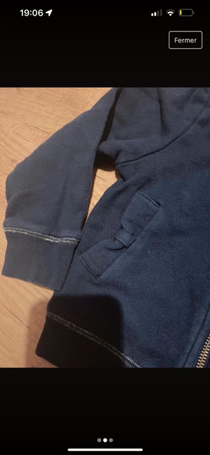 Sweat zippé petit bateau 4 ans - photo numéro 2