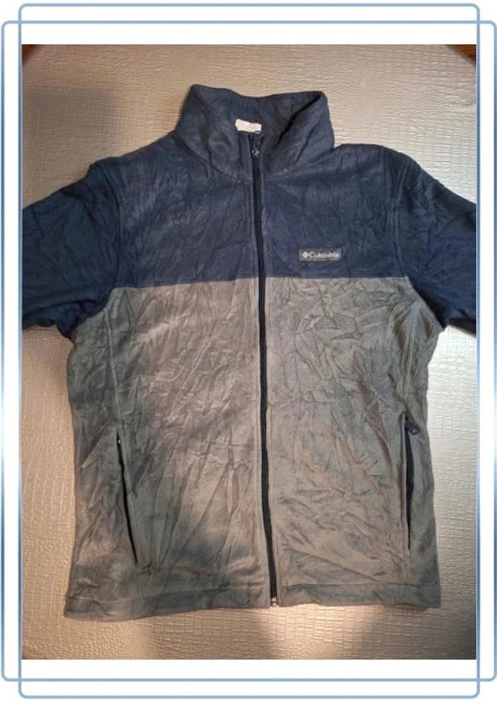 polaire full zip columbia bleu et gris homme - taille L (274) - photo numéro 9