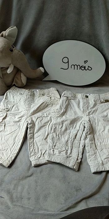 Lot de 2 pantalons Garçon 9/12 mois Kitchoun