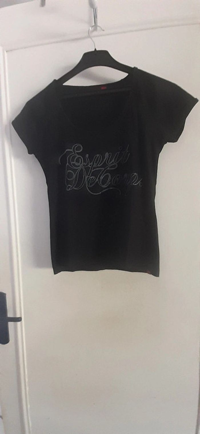 Tee-shirt noir Esprit Taille M - photo numéro 2