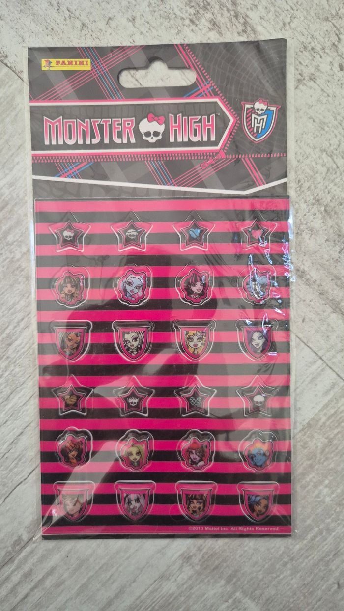Planche autocollants monster high panini