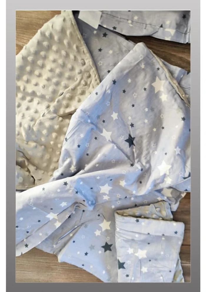 Lot de 5 éléments bleu et gris avec étoile 100x60x15 cm babynest Xanthos home - photo numéro 7