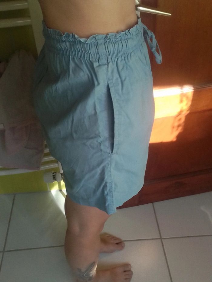 Short bermuda femme bleu ciel - photo numéro 6