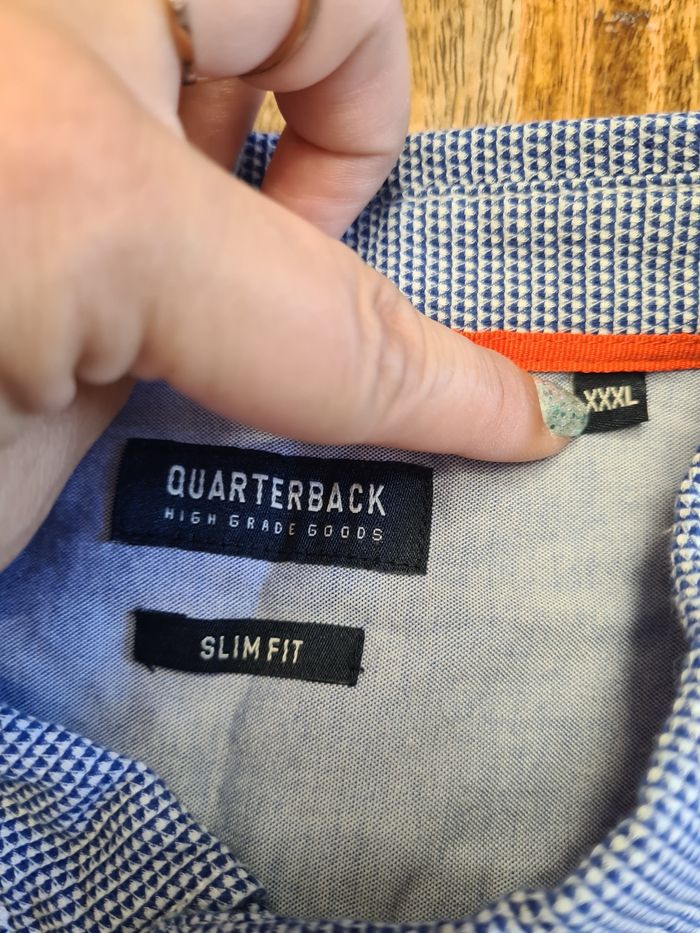 Chemise neuve bleu marine avec motif 47 48 xxxl - photo numéro 9