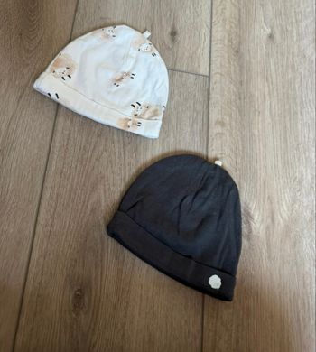 lot de 2 bonnets bébé 