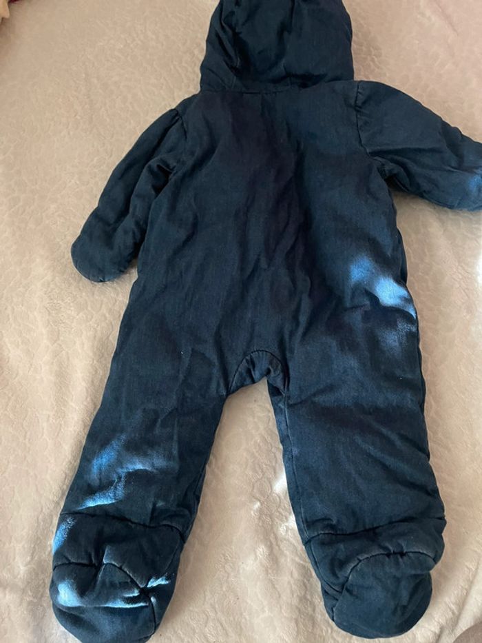 Combi-pilote combinaison hiver bébé doublée velours 6mois 67cm - photo numéro 5