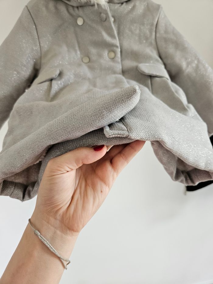 Manteau fourré 18 mois obaibi neuf - photo numéro 4